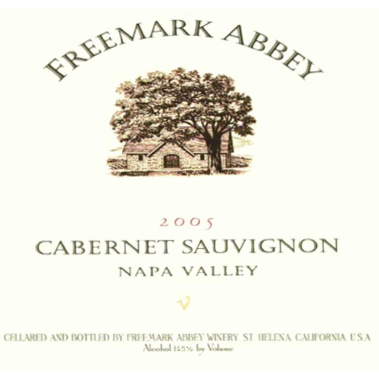 Flat front label of wine