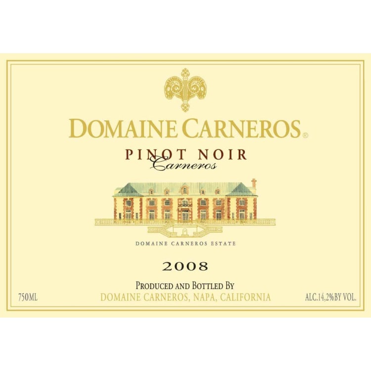 Flat front label of wine