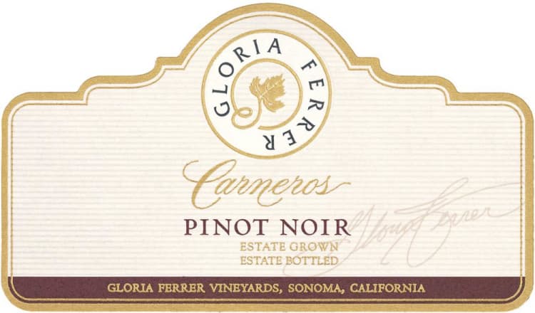 Flat front label of wine
