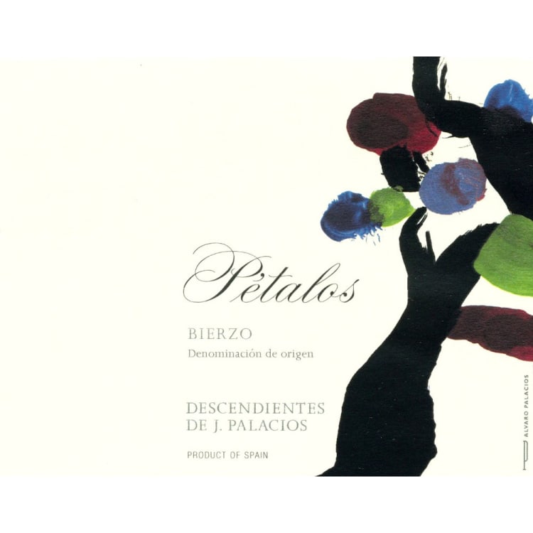 Flat front label of wine