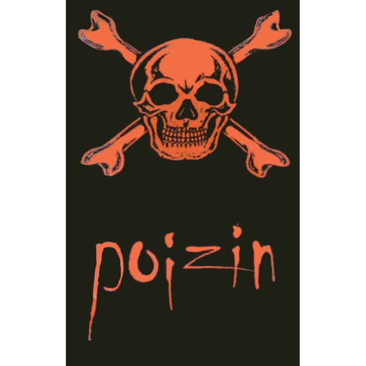Flat front label of wine