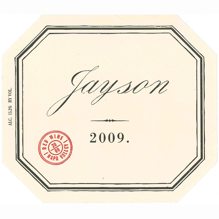 Flat front label of wine