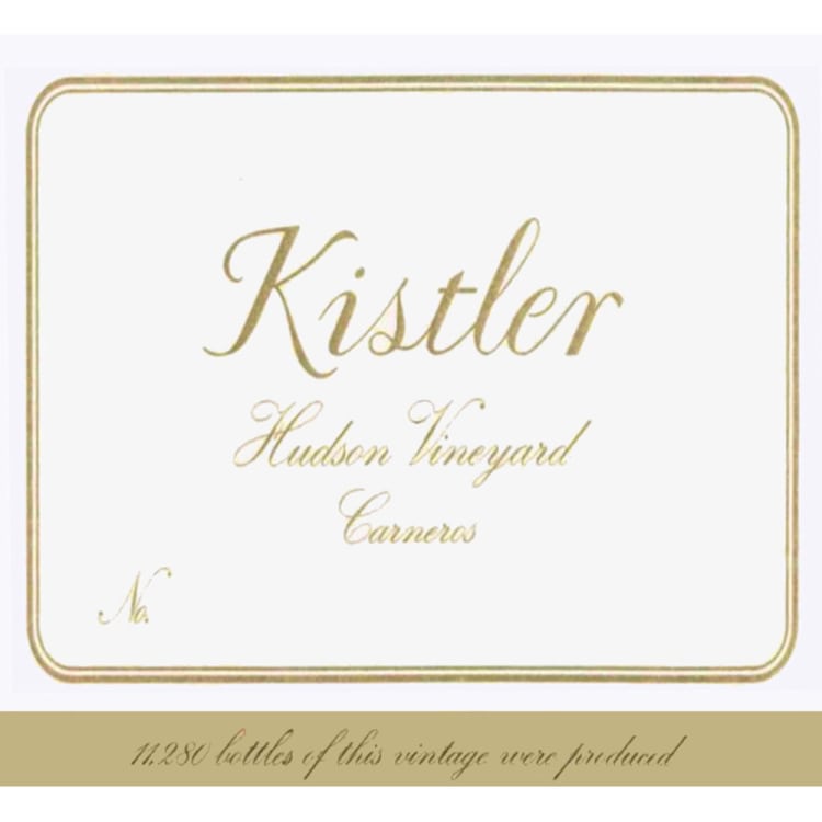 Flat front label of wine