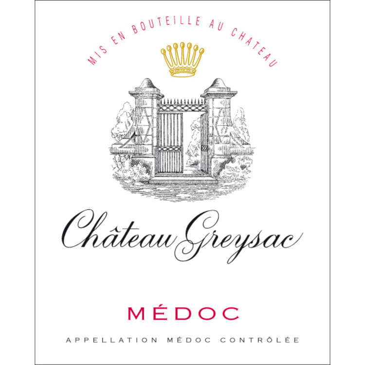 Flat front label of wine