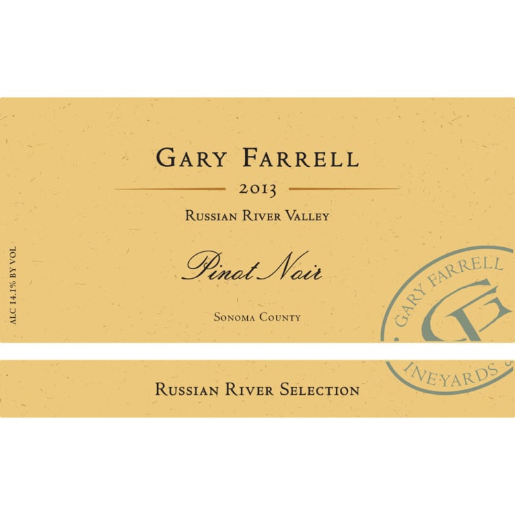 Flat front label of wine