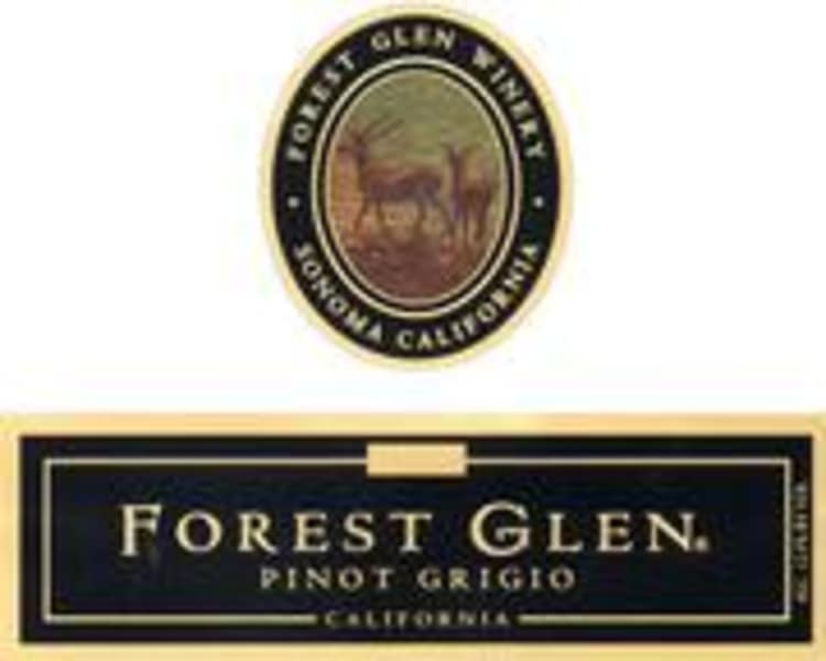 Flat front label of wine