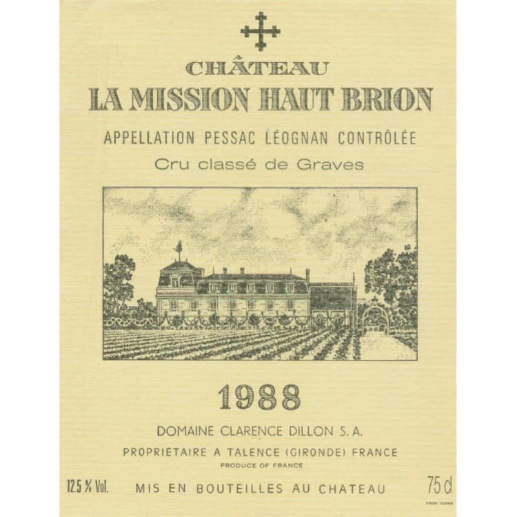 Flat front label of wine
