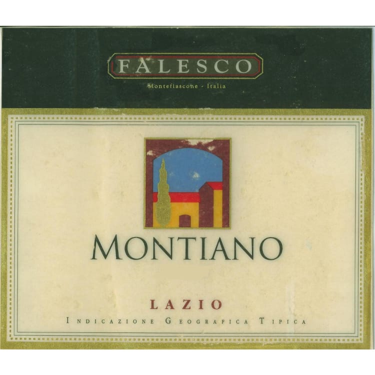 Flat front label of wine