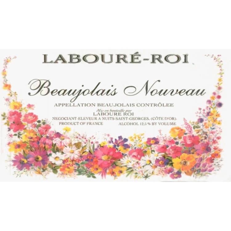 Flat front label of wine