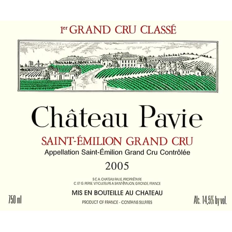 Flat front label of wine