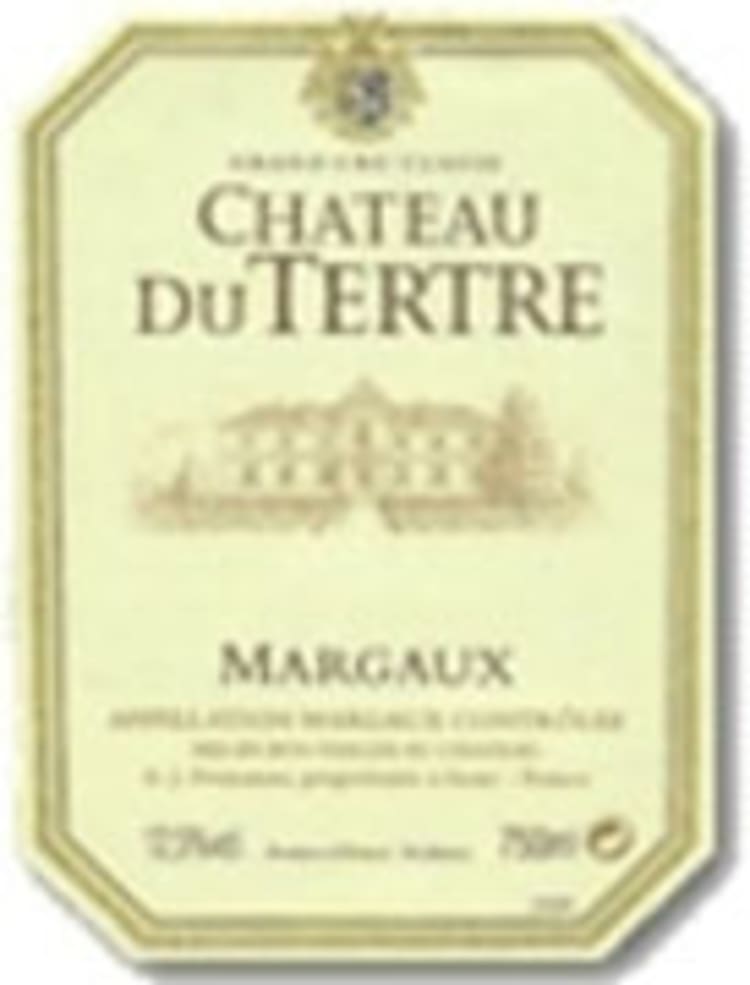 Flat front label of wine
