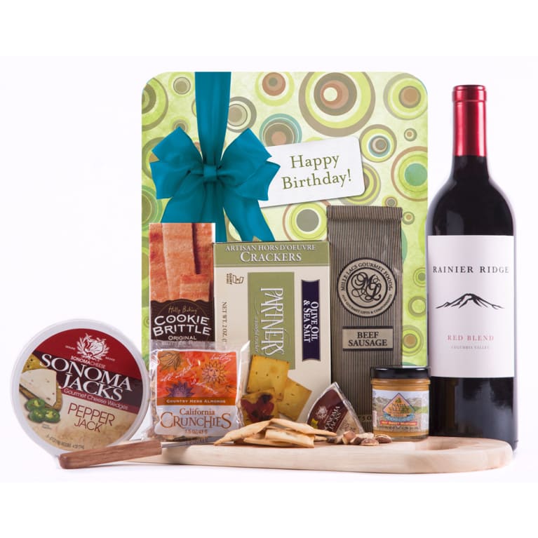 Birthday Gourmet Wine & Cheese Board Gift Set