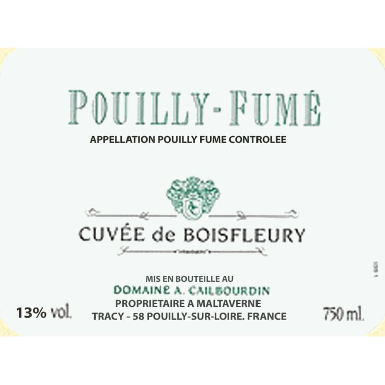 Domaine Cailbourdin Pouilly-Fume Bois fleury 2005 Front Label
