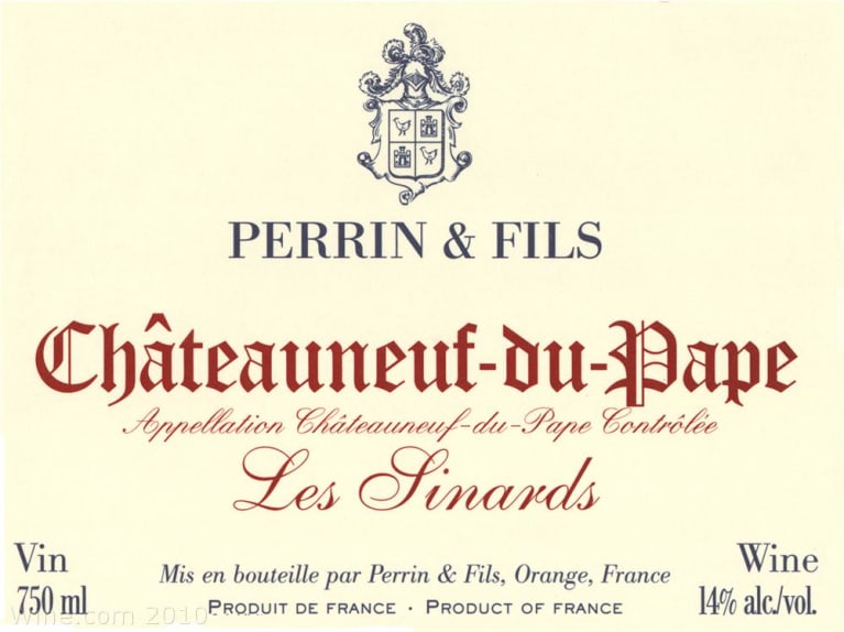 Flat front label of wine