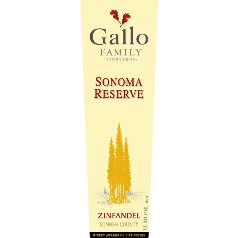 Gallo of Sonoma Reserve Zinfandel 2006 Front Label
