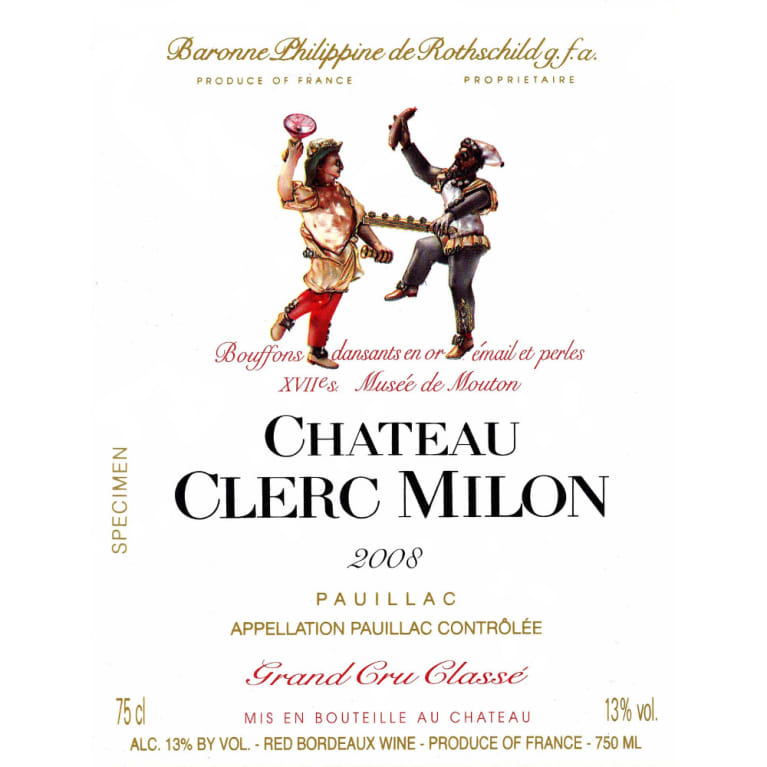 Image result for 2008 Clerc-Milon, Pauillac"