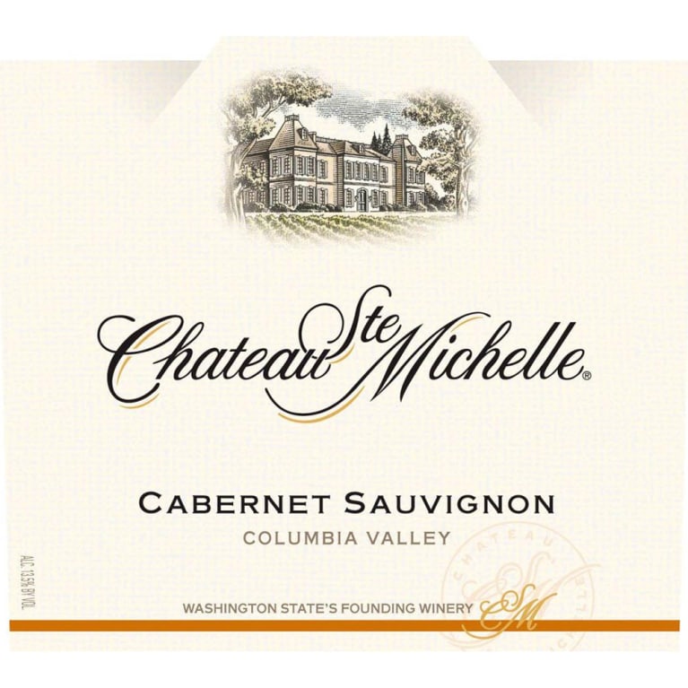 Flat front label of wine