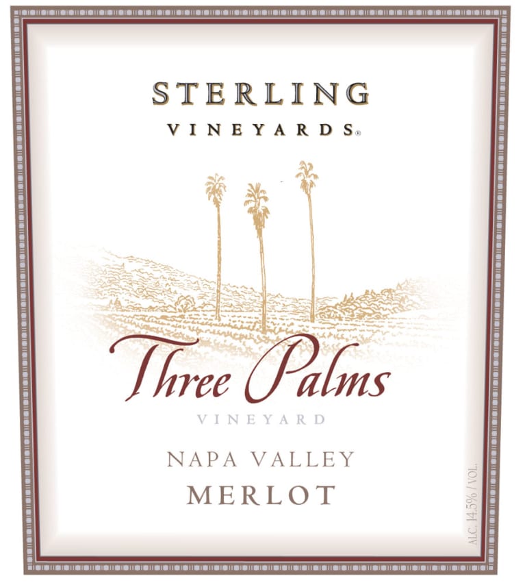 Flat front label of wine