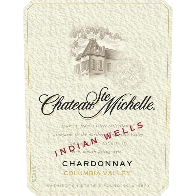 Flat front label of wine