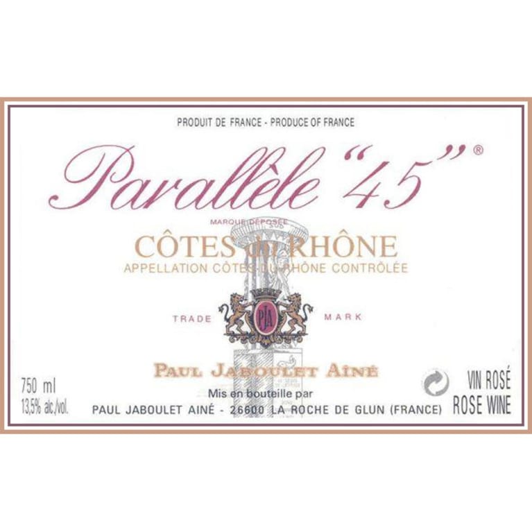 Flat front label of wine