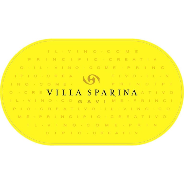 Flat front label of wine