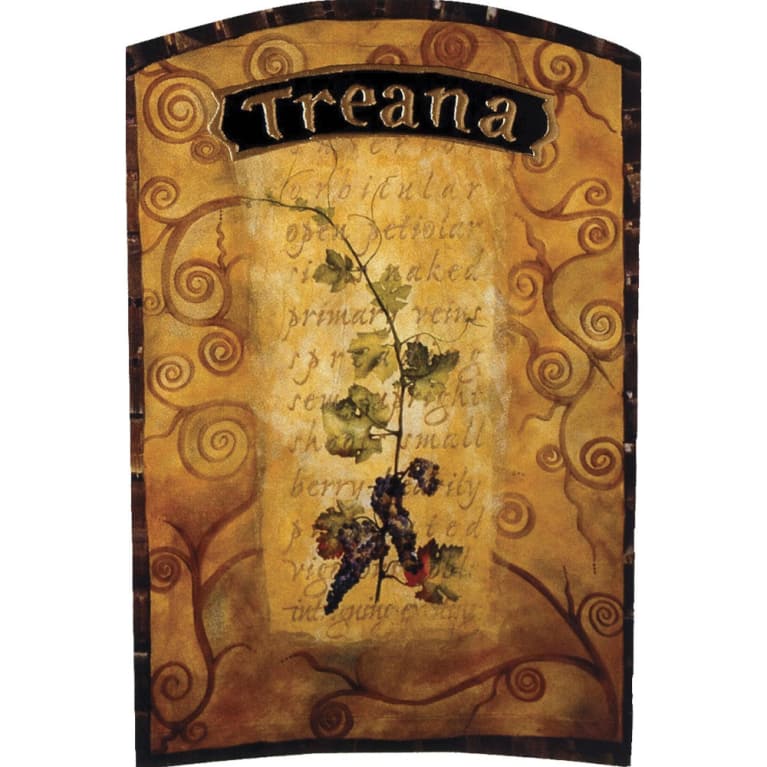 Flat front label of wine