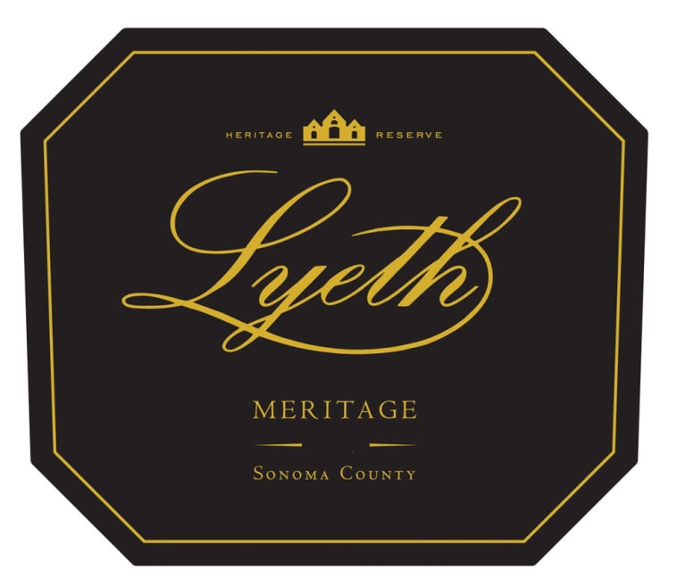 Flat front label of wine