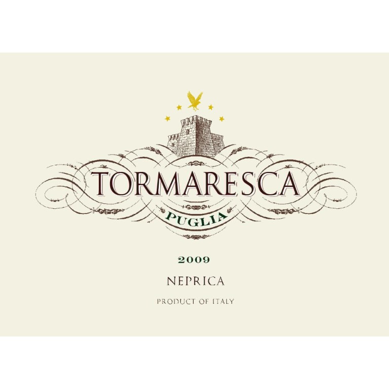 Flat front label of wine