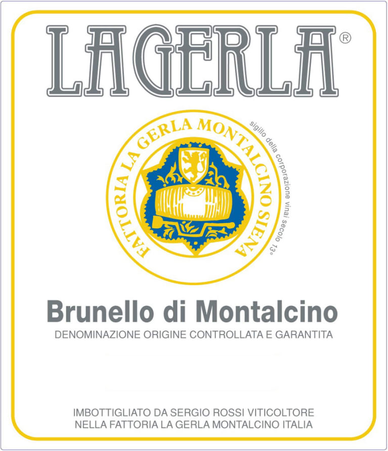 Flat front label of wine