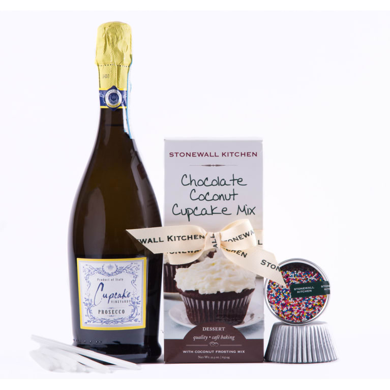Cupcakes & Sparkling Wine Gift Set