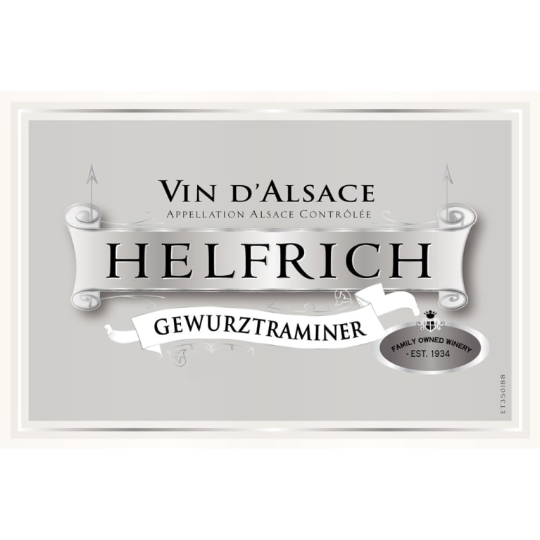 Flat front label of wine