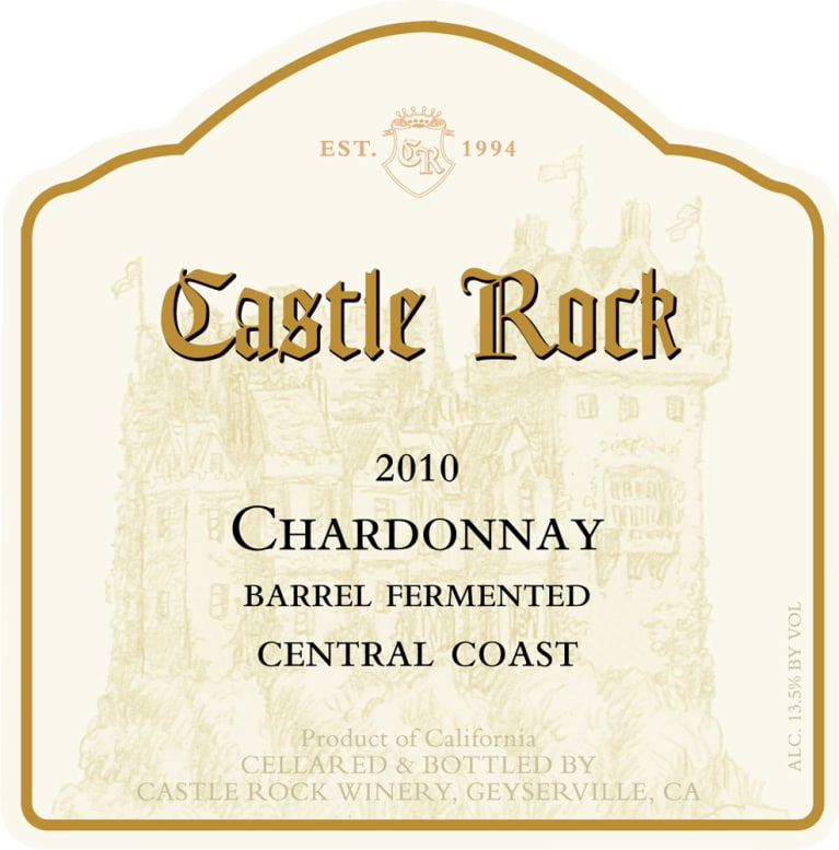 Castle Rock Central Coast Chardonnay 2010 Front Label