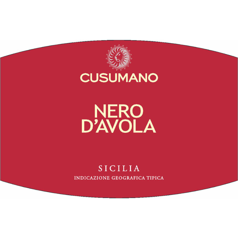 Flat front label of wine