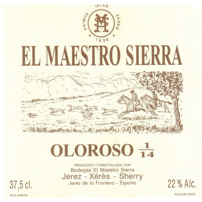 Flat front label of wine