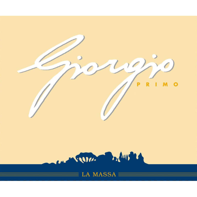 Flat front label of wine