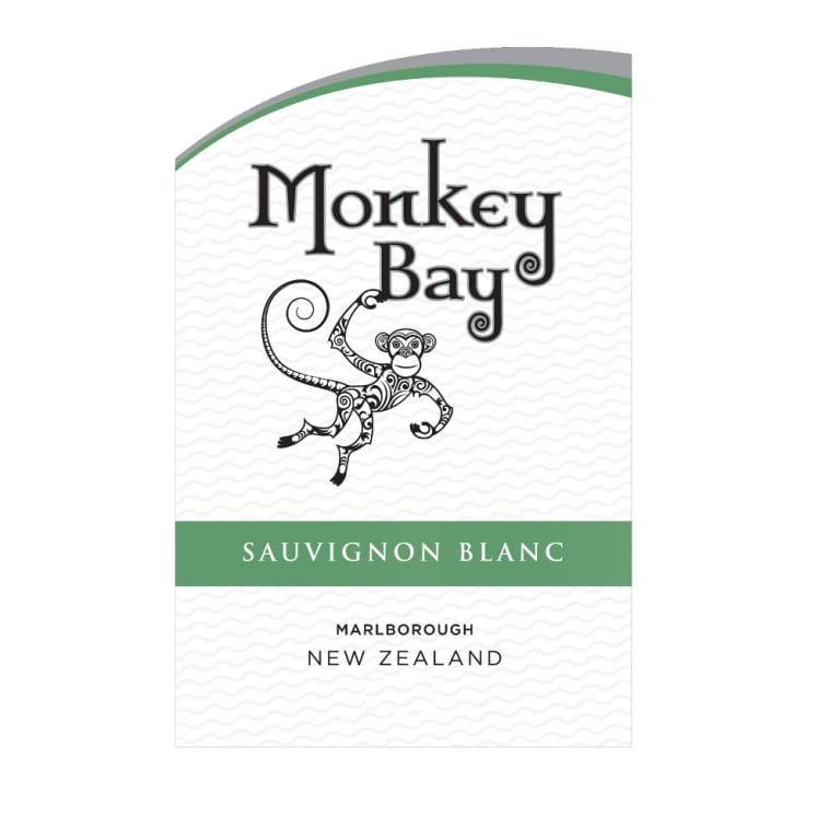 Flat front label of wine