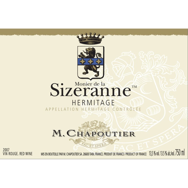 Flat front label of wine