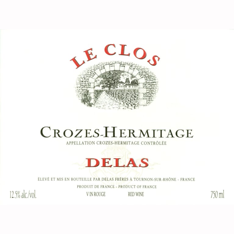Flat front label of wine
