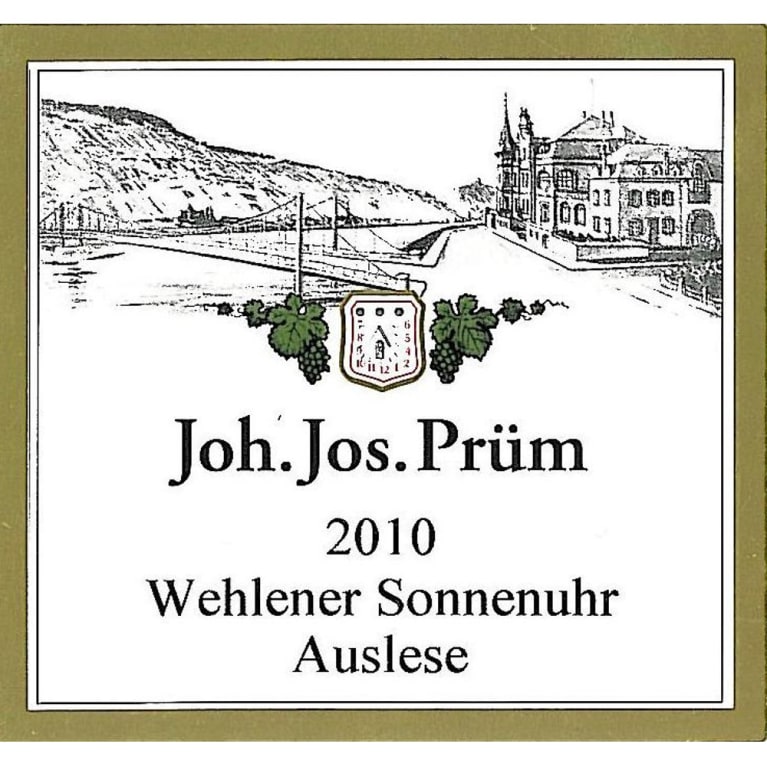 J.J. Prum Wehlener Sonnenuhr Riesling Auslese 2010 Front Label