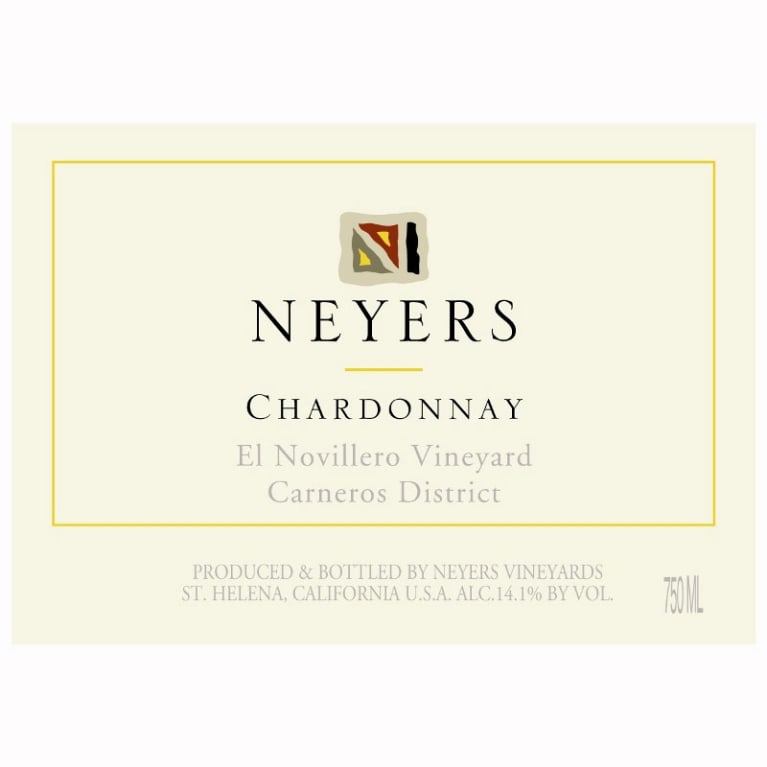 Flat front label of wine