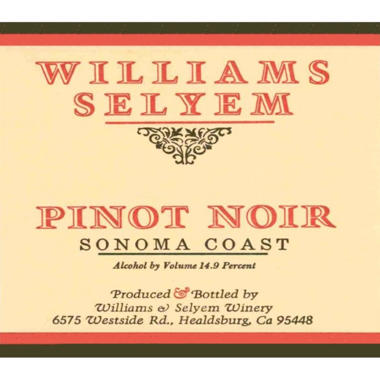Flat front label of wine