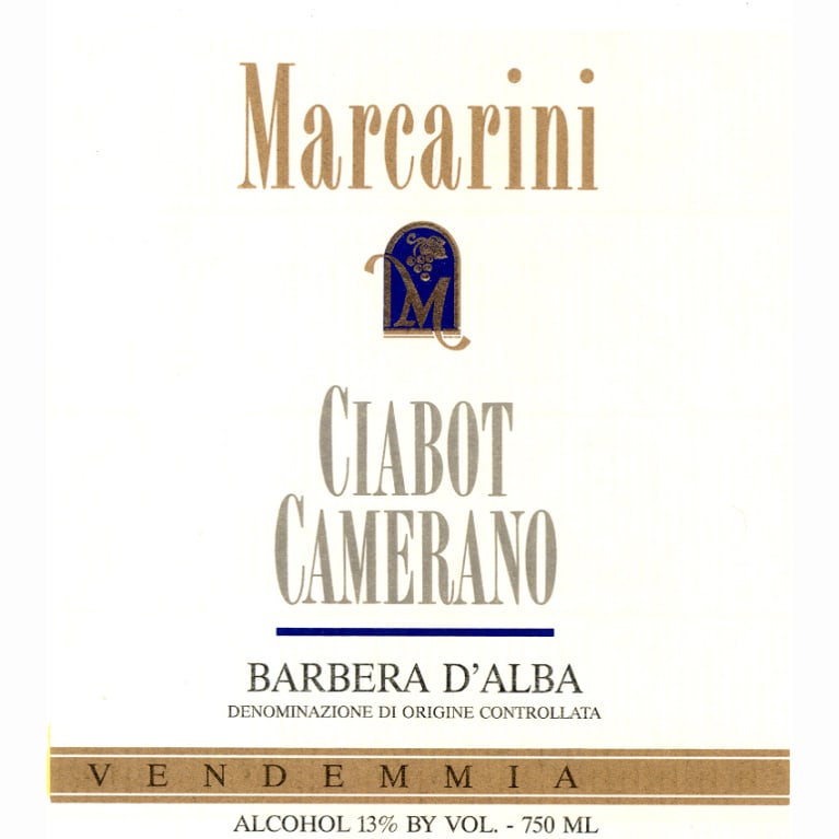 Marcarini Barbera d'Alba Ciabot Camerano 2010 Front Label
