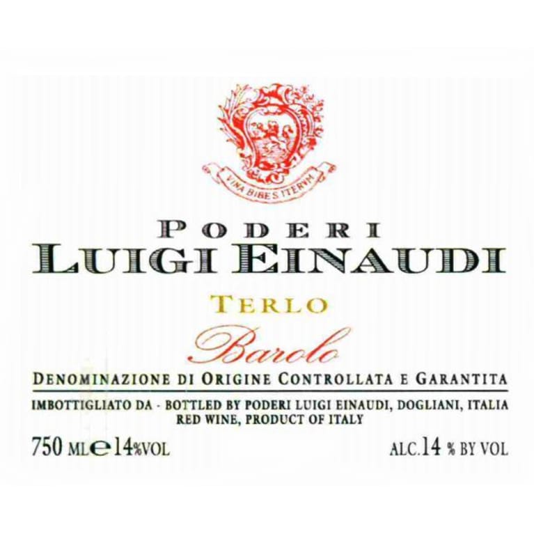 Flat front label of wine