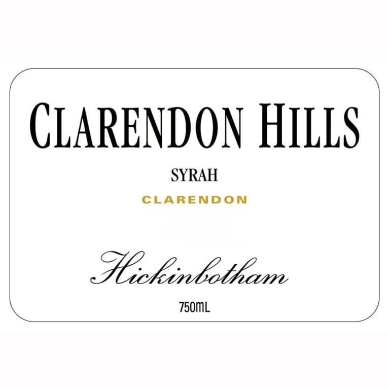 Flat front label of wine