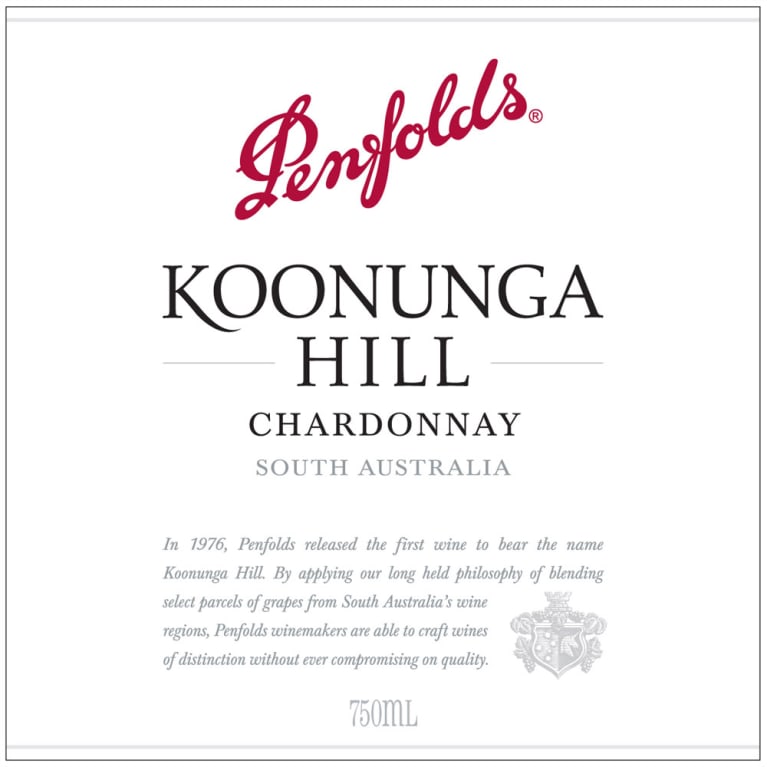 Flat front label of wine