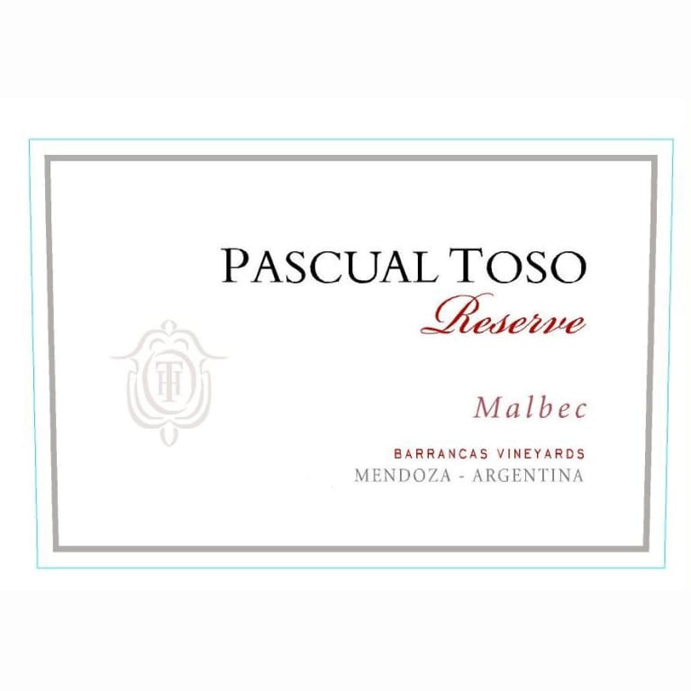 Flat front label of wine
