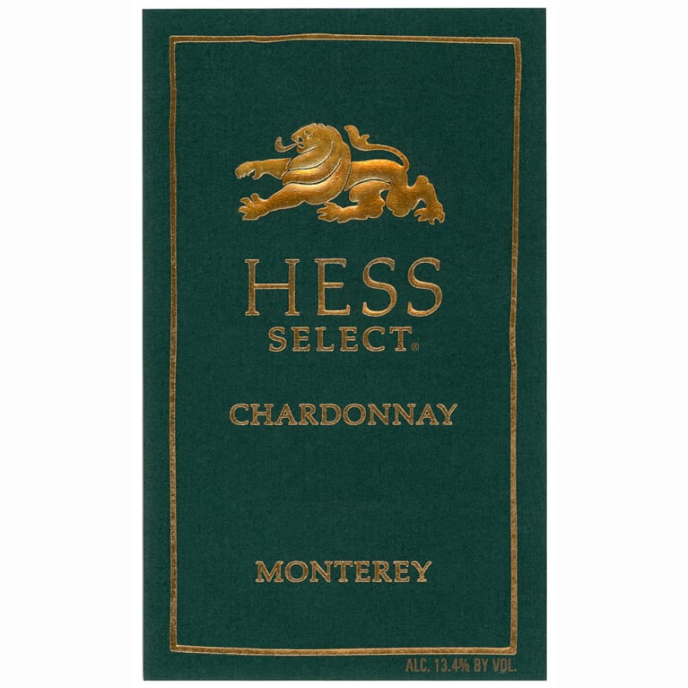 Flat front label of wine