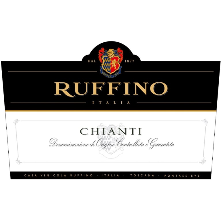 Flat front label of wine