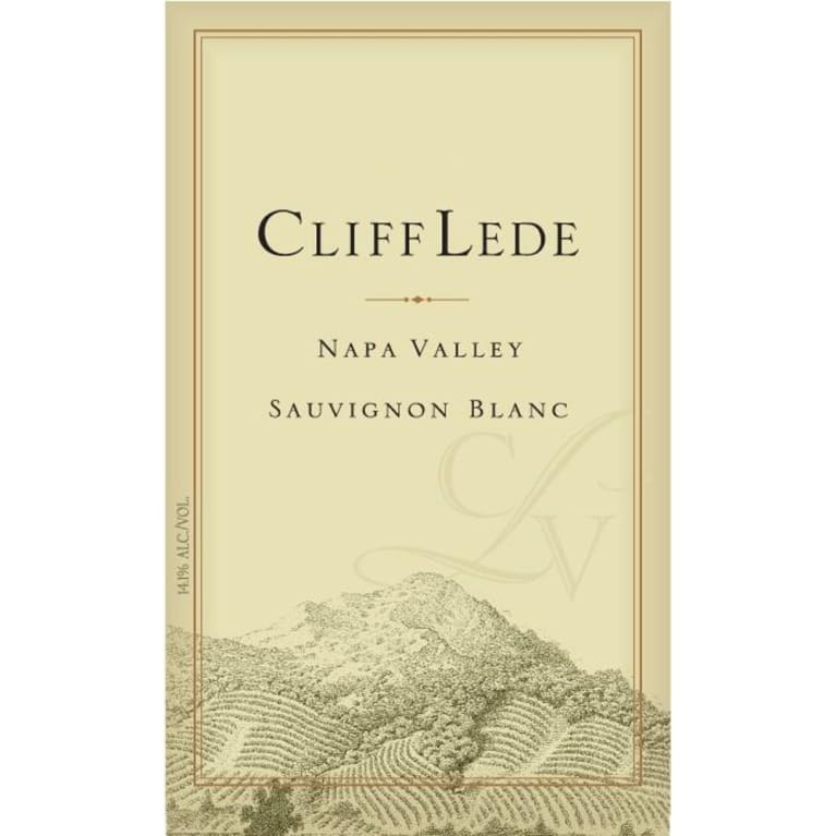 Flat front label of wine