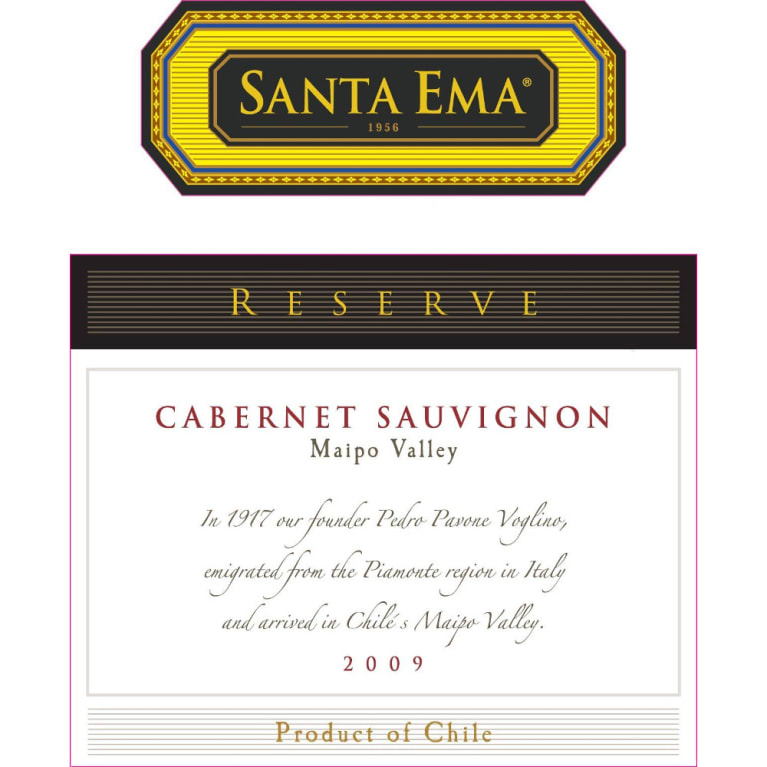 Flat front label of wine
